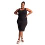 Donnay Plus Size Casual Bodycon Dress - Black