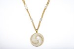 Cosmic Swirl Necklace Embellished With Swarovski Crystals