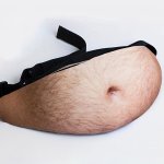 Fake Belly Waist Bag Funny Creative Fanny Pack Unisex Dad Bag & Belly Crossbody Purse