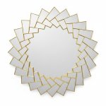 Wall Mirror With Gold Insets 61X61CM