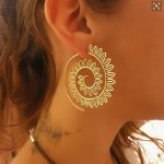 Leaf Spiral Personality Rotating Earrings For Women's Jewelry