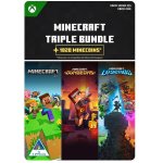 Xbox Minecraft Triple Bundle Minecraft Bedrock Edition Minecraft Dungeons And Minecraft Legends Series X|s One