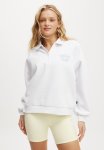 Cotton On Lightweight Fleece Graphoc Polo - White resort Club