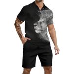 Huangmingyi Men Short Sets Outfits 2 Piece Fashion Casual Summer Tracksuit Short Sleeve Polo Men's Shirt And Short Sets Summer O