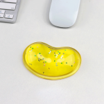 Silicone Crystal Wrist Support Pad - Yellow Glitter