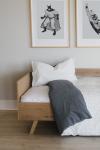 Charcoal Grid Washed Cotton Duvet Cover - Queen