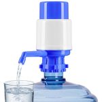 Water Bottles Dispenser Blue Manual Hand Pressure Drinking Fountain Pressure Water Press Pump