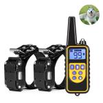 880-2 800 Yards Rechargeable Remote Control Collar Dog Training Device Anti Barking Device Black Black