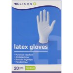 Clicks Latex Examination Gloves Powder Free Medium 20S