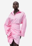 Draped Flounce-detail Skirt - Light Pink
