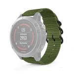For Garmin Fenix 5S 20MM Three-ring Nylon Watch Band Army Green