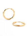 Goldair Gold Plated Stainless Steel Thin Clicker Hoop Earrings 18MM