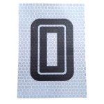 Reflective Sheeting Number 0 Black And White 12CM