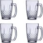 4PC 310ML Glass Diamond Embossed Base Glass Coffee Mug