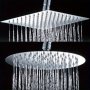 Adjustable Arm Shower Head 10.16/15.24/20.32/25.4/30.48 Cm High Pressure Stainless Steel Rainfall Showerhead Water-saving Bathroom Shower Heads