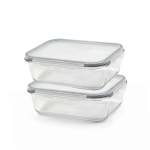 4 Piece 370ML Storage Container Set Clear