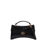 K autograph Twist Top Handle Bag -black gold