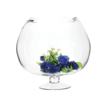 Footed Cognac Vase 24CM H X 14CM W