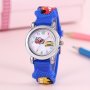 1PC Boys Girls Teen Cute Car Print Round Dial Quartz Watch For Gift Daily Life