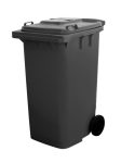 New Plastic Rubbish Bin – Wheelie Bin 240L – Black- REC005BL