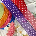 1PC 4.57 Meter 2.49 Cm Wide Round Dot Snow Yarn Ribbon Suitable For Gift Box Packaging Bow Ribbon Party And Holiday Decoration R