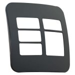 Five Module Cover Plate 4 Single 1 Double - Gun Metal - Buy Online At 7 Triple 7