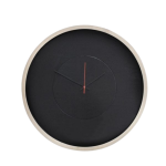 Black Large Deep Frame Round Clock