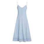Cut-out Embroidery Dress -kentucky Blue