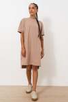 Step Hem T-Shirt Dress - XL Stone