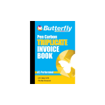 Pen Carbon Book A5 Triplicate Invoice Butterfly