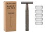 Premium Double Edge Safety Razor Plus Blades - Gun Metal Grey