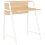 Everfurn Orchid Desk With Monitor Shelf Powder Coated Steel