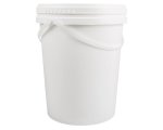 Heavy Duty Bucket With Lid & Handle - 5 Litre - White - 10 Pack