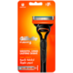 FUSION5 Grey Orange Razor With Cartridges 3 Piece