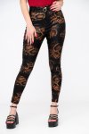 Printed Embossed Leggings With Pockets