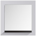 Zen Mirror With Matt Black Shelf 800 Mm