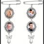 2024 Personalized Graduation Decorations Commemorative Charms DIY Graduation Hats With Photo Charms 1set Silver-Toned Wedding Bouquet Charm Photo Pin Holds 1-3 Pictures Bridal Bouquet