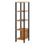 33X135CM Industrial Bookcase - Freijo/black