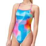 Speedo Allover Digital Women's Vback Swimsuit Pink