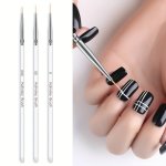 3PCS Nail Liner Brushes For Manicure Pedicure Nail Brush Pen Acrylic Powder Dipping Pen Nail Painting Drawing Pen