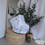 Car Seat Cover Brown Bunny Sleeping In The Moon Grey