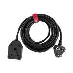 5 Meter 1.5MM Mains Extension Cable 1.5MM Pure Copper Inductors Heavy Duty 3 Pin Plug & Janus With