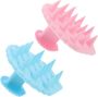 Silicone Scalp Massaging Combs 2 Pieces Handheld Head Massagers For Hair