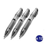 UMN-153 Signo Broad Metallic Silver 1.0MM Rollerball Pen Box Of 12 41-2394-18