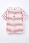 Cotton On Livvy Lux Short Sleeve Tee - White Clay Pigeon Stripe flower