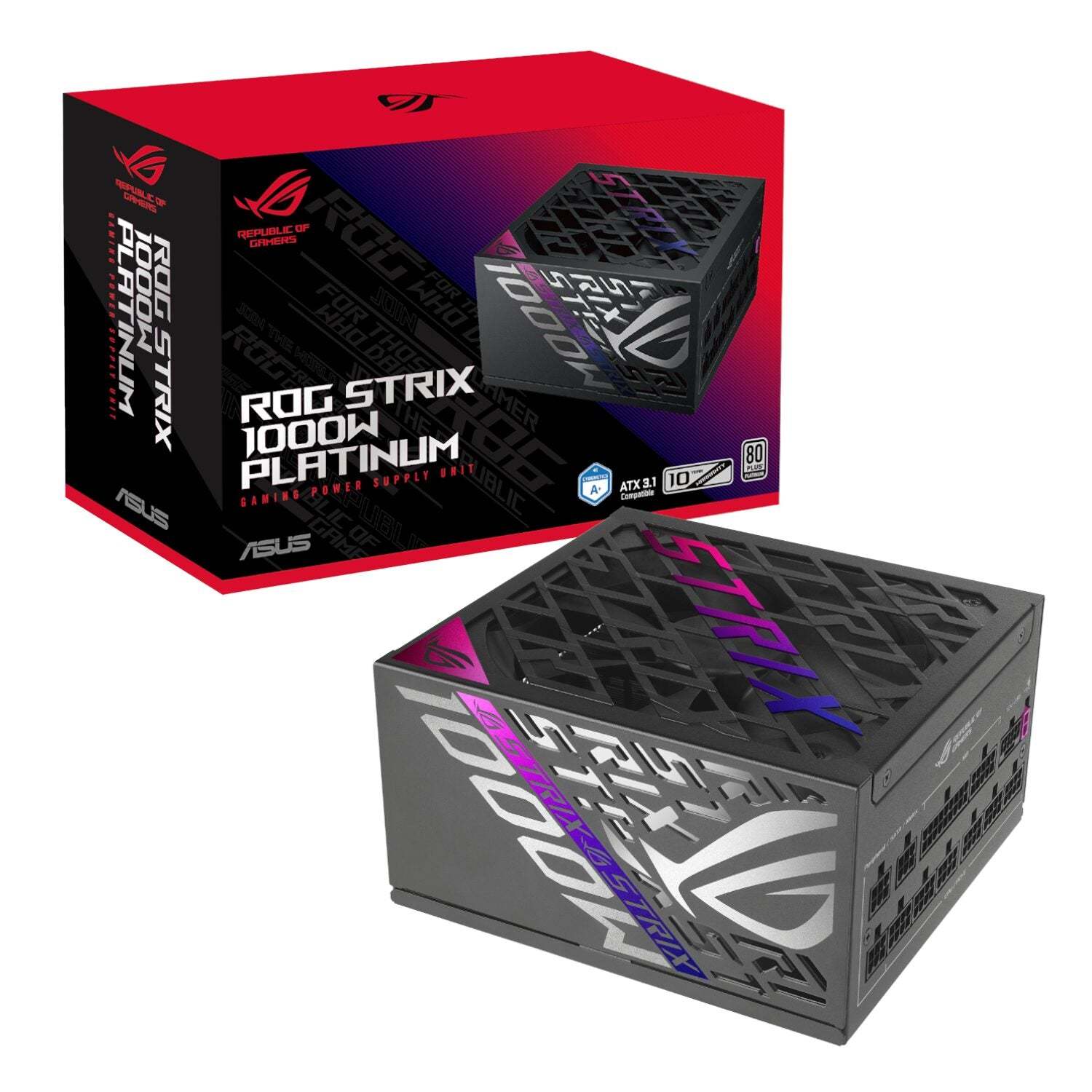 Asus Rog Strix 1000W 80 Plus Platinum Atx 3.1 Fully-modular Power SUPPLY-ROG-STRIX-1000P-GAMING