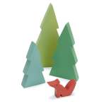 Wooden Toy Fir Tree Tops Accessory Set
