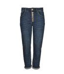 Square Diamante Button Jeans - Denim Blue XL