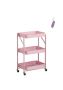 3 Tier Rolling Storage Cart Clear Bathroom Storage