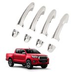Fauitay Car Exterior Door Handle Cover 8 Pcs Exterior Side Door Handle Protector Abs Chrome Door Protector Compatible For Hilux